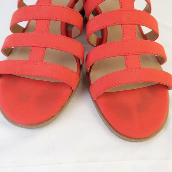 Franco Sarto red strappy sandal heels SHB-01 - Picture 8 of 10